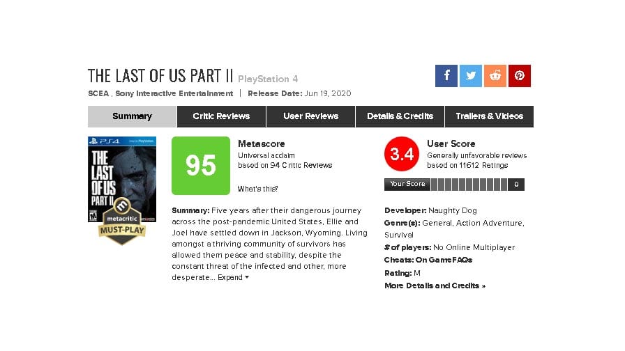 The Last of Us é eleito o melhor jogo da década em votação do Metacritic -  Arkade